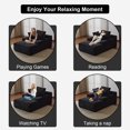 thumbnail image 6 of 66” D Oversized Chaise Lounge Chair with Ottoman, Deep Boneless Sofa, Chenille Fluffy Indoor Couch for Living Room & Small Spaces, Black, 6 of 9