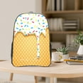 thumbnail image 5 of Zufioo White Ice Cream Print Transparent Backpack, 16-inch PVC Waterproof Schoolbag, Suitable for Campus Work and Travel, Unisex, 5 of 7