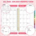 thumbnail image 5 of OMEYA Planner 2026-2027, Floral Academic Planner 5.8" x 8.3", 2026-2027 Planner Weekly and Monthly Jul.26 - Jun.27, with Inner Pockets, Monthly Tabs, Elastic Closure, Cute Planner for Women, 5 of 11