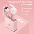 thumbnail image 5 of JADENS - Impresora de etiquetas portátil con Bluetooth y cinta adhesiva, color rosa claro, 5 of 5