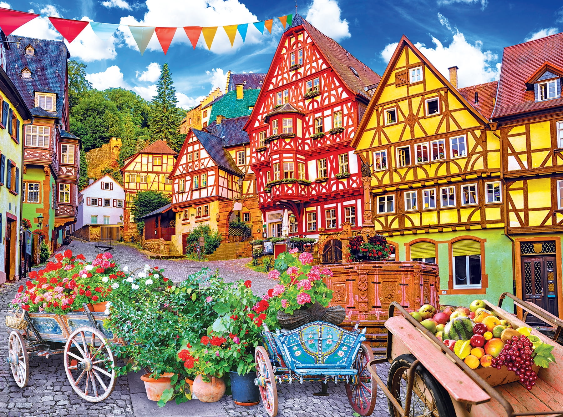 Cra-Z-Art Kodak 1000-Piece Colorful European Town Adult Jigsaw Puzzle