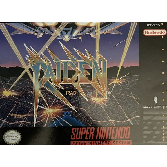 Raiden Trad (Super Nintendo, 1992) SNES Shooter Game