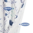 thumbnail image 5 of Alishomtll Kitchen Curtains Floral Print Tier Curtains Sets Light Filtering Small Window Drapes Rod Pocket ,26"Wx36"L,2 Panels,Gray Blue, 5 of 7