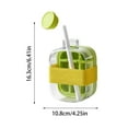 thumbnail image 3 of Yhmxh Cool Summer Ice Bottle Cup, 2 in 1 Touch-Free Ice Cubes Tray Water Bottle With St, Touch-Free Easy Release Silicone Mold Water Bottle for Freezer, for Coffee, Juice (Green, 500ML/17OZ), 3 of 6