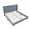 Light Gray Fabric, variant on Roundhill Furniture Rozitta Upholstered Wingback Platform Bed, Queen
