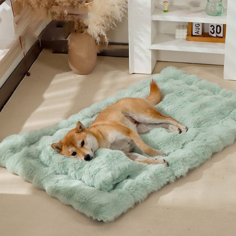 lanema Extra Thick Dog Bed Mat Plush Year Round Comfort Puppy Pads Blanket Pet Sleep