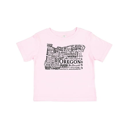 

Inktastic Oregon Word Salad- State Outline Gift Toddler Boy or Toddler Girl T-Shirt