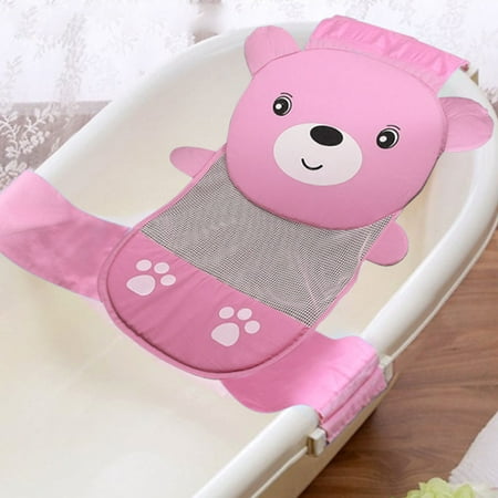 Yosoo Adjustable Thicken Newborn Baby Bath Seat,Yosoo Adjustable Thicken Newborn Baby Bath Seat Support Net Bathtub Sling Shower Mesh Pink