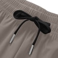 thumbnail image 4 of StSilkitty Men's Capris Solid Color Elastic Waist Drawstring Sweatpants with Pocket Soft Breathable Track Cropped Pants, 4 of 8