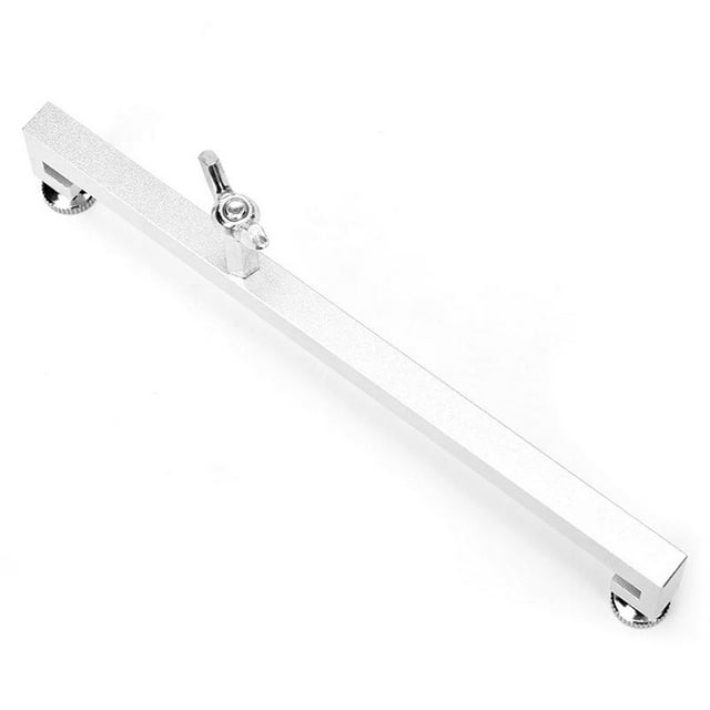 Support de Scie à Table en Alliage d'Aluminium pour Scie à Table S-3 - Version Sans Garde, Longueur 148mm, Argent, Durable et Résistant à la Déformation, Accessoire de Positionnement de Précision Compact avec Surface Durcie, 41g