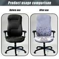 thumbnail image 4 of SEANATIVE Stretch Office Chair Cover Washable Computer Chair Slipcover Dustproof Desk Chair Slipcovers Executive Boss Chair Protection Covers, S, Rabbit Bunny Butterfly Flower Violet Easter, 4 of 7