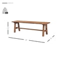 thumbnail image 4 of New Pacific Direct Bedford 59" Solid Acacia Wood Bench in Brushed Brown, 4 of 12