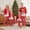 Red Dog, variant on Family Matching Christmas Pajamas Long Sleeve Crewneck Reindeer Print Holiday Sleepwear Loungewear