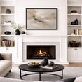 thumbnail image 2 of Framed Canvas Print Neutral Abstract Wall Art Minimalist Modern Decorative for Living Room Bedroom - 16"x24" BLACK, 2 of 8