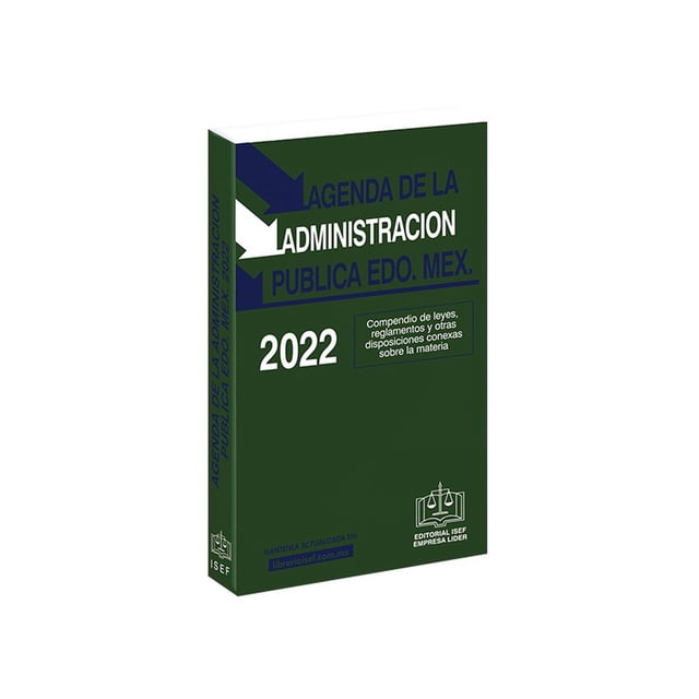 Agenda ISEF Administración Pública Estado De México 2022 9786075413310
