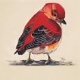 thumbnail image 3 of Pinto, Patricia 20x20 Black Modern Framed Museum Art Print Titled - Baby Red Bird I, 3 of 5