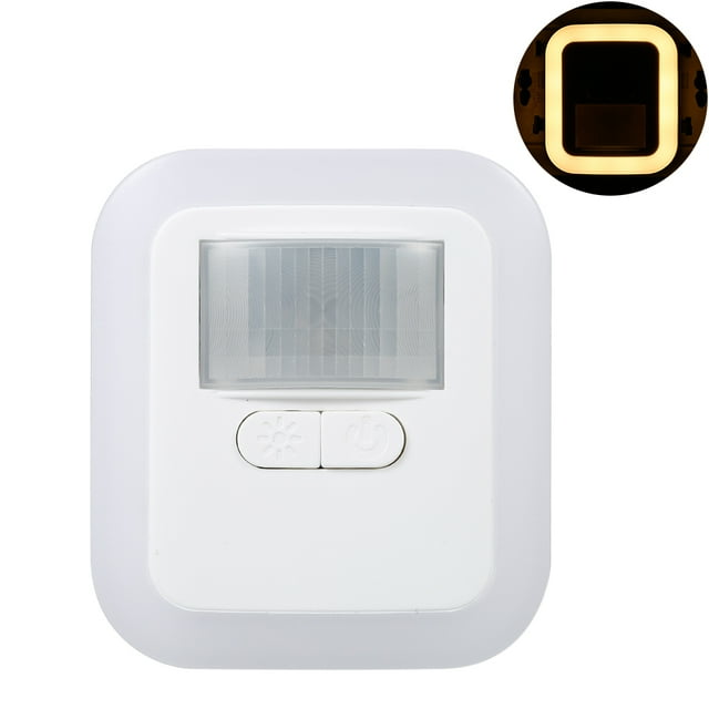 Lámpara de noche de pared con sensor de movimiento enchufable LED con brillo y tiempo de iluminación Tomshoo pequeña luz de noche