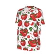 thumbnail image 2 of Rocae Hand Drawn Tomatoes for Breathable Men's Baseball T-Shirt Fashionable Casual Baseball Jersey, Moisture-wicking Sportswear XX-Large, 2 of 9