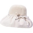 thumbnail image 6 of CoCopeaunts Large Bucket Hat Plain New All-Match Summer Hollow Fisherman Hat Female Sunshade UV Protection Bow Strap Basin Hat, 6 of 8
