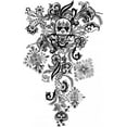 thumbnail image 2 of Paisley Skull Tattoo Wall Decal by Wallmonkeys Peel and Stick Graphic (48 in H x 31 in W) WM197644, 2 of 4