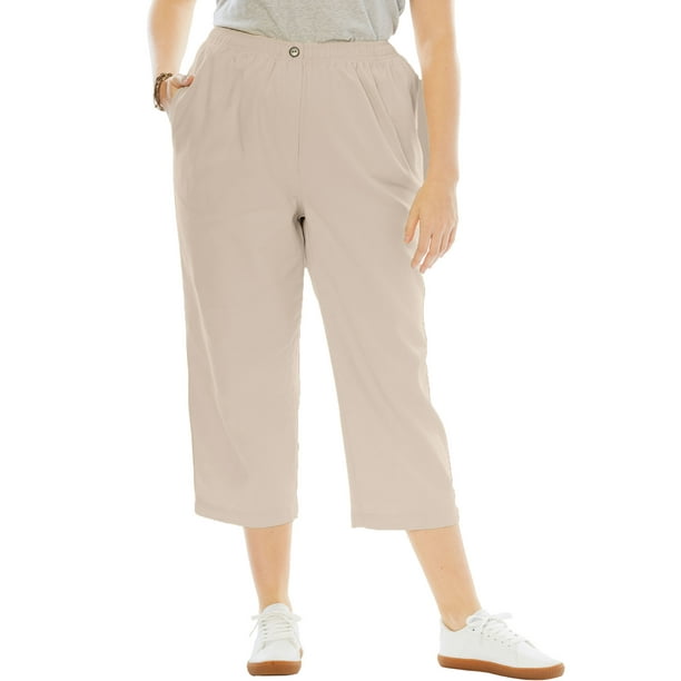 elastic waist capris
