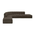 thumbnail image 4 of Meridian Furniture Arc Brown Boucle Fabric Modular Sectional, 4 of 7