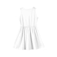 thumbnail image 3 of LTTVQM Sundresses for Girls Casual Solid Color Summer Dress Comfy Sleeveless Midi Dresses Trendy Crew Neck Church Dress White 11-12 Years, 3 of 4