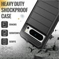 thumbnail image 3 of Rome Tech Protective Case for Google Pixel 8 Pro with Screen Protector, Dual-Layer Shockproof - Black - 2 Pack, 3 of 6