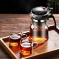 thumbnail image 3 of Glass Teapot With Press Filter 500ml To 1800ml Household Office Tea Maker Kung Fu Teaware Holiday Gift, 3 of 7