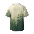thumbnail image 2 of Balery Fog Forest Men's Casual Button Down Shirt Short Sleeve Textured Summer Cuban Beach Shirts-Large, 2 of 7