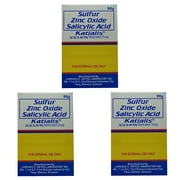 KATIALIS SOAP - Pack of 3 - Sulfur Zinc Oxide Salicylic Acid Soap 90 grams each soap