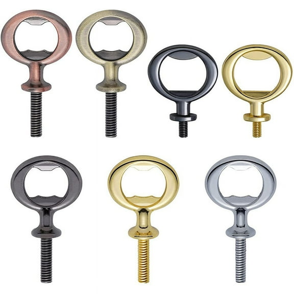 7 Pcs Metal Bottle Opener Blank Stainless Steel Flat Inserts Kit Beer Hardware for Wine