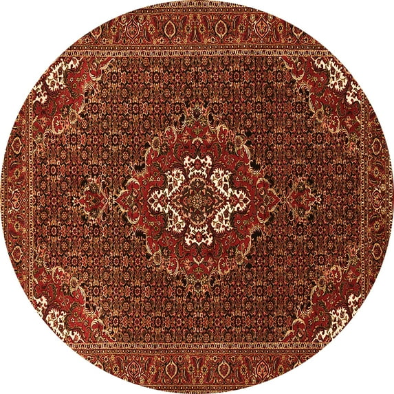 Ahgly Company Indoor Round Persian Orange Traditional Area Rugs, 8' Round