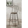thumbnail image 5 of Furniture of America Sentra Modern Slat Back Indoor Bar Chairs - Set of 2, Bronze, 5 of 7