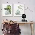 thumbnail image 3 of Stupell Simple Monstera Plant Leaf Sprigs Botanical & Floral Painting Gallery Wrapped Canvas Print Wall Art, Set of 2, 3 of 7