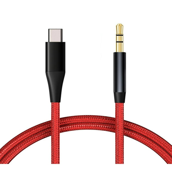 USB-C to 3.5mm Aux Cable for OnePlus Nord N30 5G Phone - Audio Cord Car Stereo Aux-in Adapter Speaker Jack Wire Braided Compatible With OnePlus Nord N30 5G Model