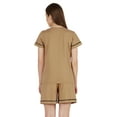 thumbnail image 5 of Inkmeso 2 Pcs Solid Sleepwear Sets For WoMen's Short Sleeve Top And Short Loungewear Set, 5 of 7