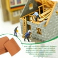 thumbnail image 3 of Miniature Roof Tile, 100 Pcs Mini Red Tiles Clay Roof Bricks for Model, 3 of 6