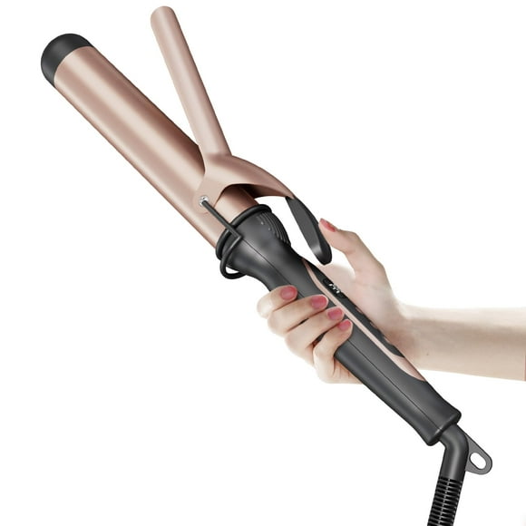 Curling Iron for Salon & Home, 1.5 Inch Instant Heat Curling Wand for Long Hair, Clipped Large Barrel(7.3 in), Professional 1 1/2 in (38mm) Hair Curlers up to 446°F,