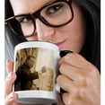 thumbnail image 2 of 3drose, Teddy Roosevelt the Bull Moose Speaks Sepia, 11oz Two-tone Black Mug, 2 of 6
