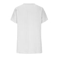 thumbnail image 6 of HAPIMO Women's Trendy Loose Tops Eyelet Dressy Tunic Clearance for Teen Girls Solid Color Ruched Summer Petal Sleeve Keyhole Neck Pullover Elegant Casual Blouses White XXL, 6 of 8
