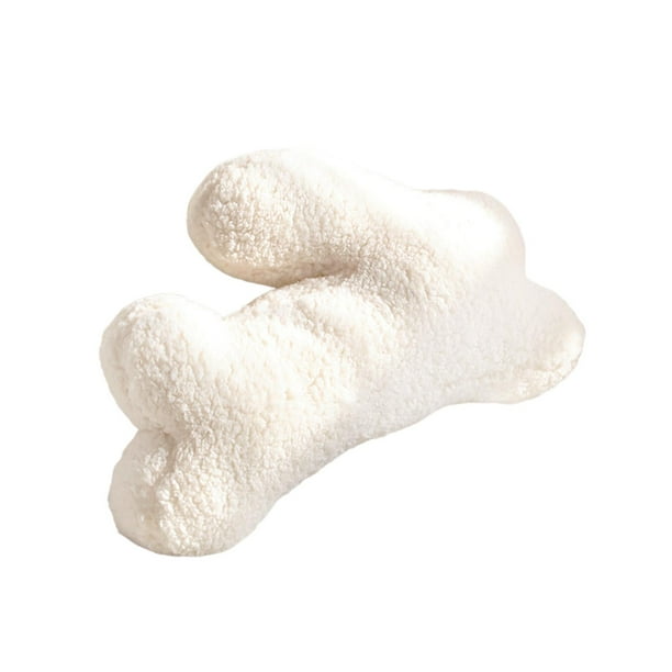 Almohada de peluche de juguete, almohada decorativa de peluche, juguete de peluche súper suave Blanco