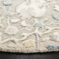 thumbnail image 3 of SAFAVIEH Glamour Charmaine Floral Wool Area Rug, Grey/Blue, 8' x 8' Round, 3 of 7