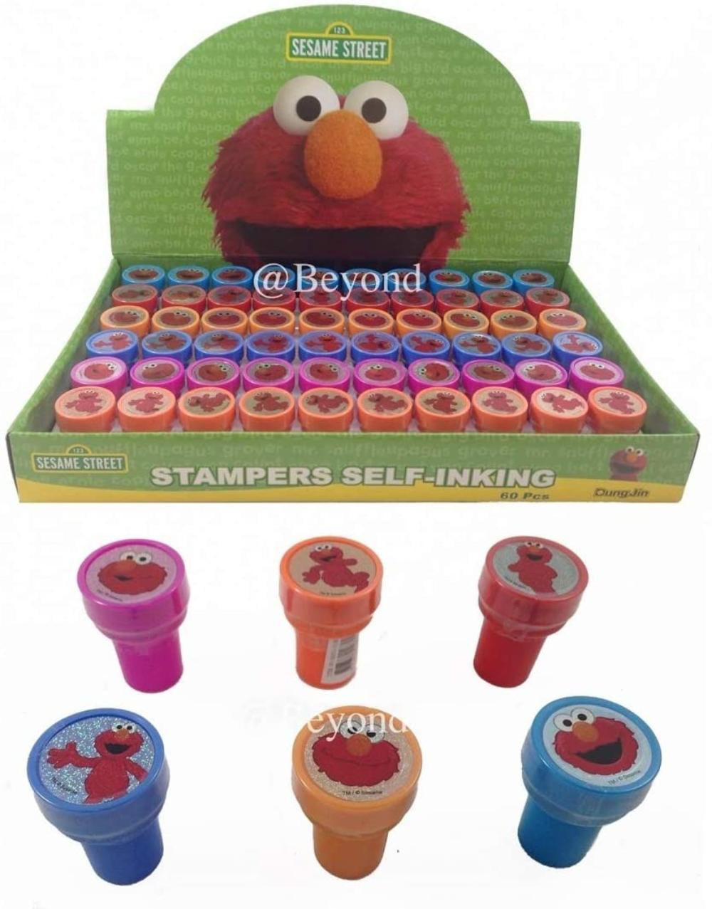 Sesame Street Elmo Stamps Stampers Self-inking Party Favors Full Box! 60ct New!