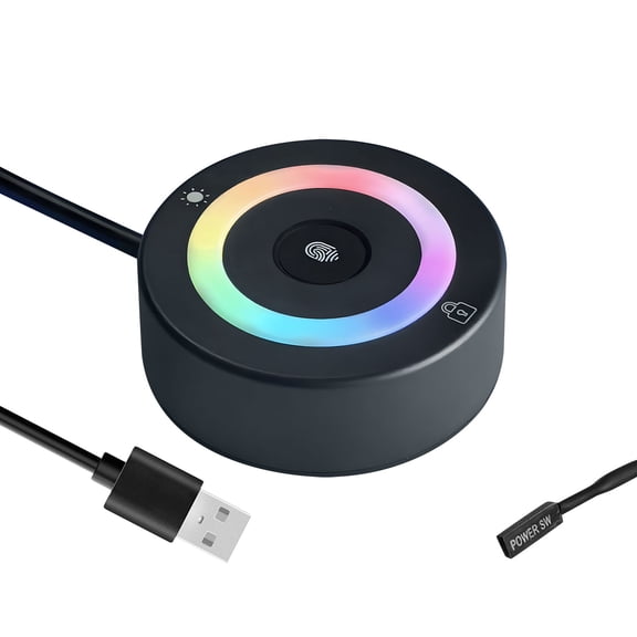 USB Fingerprint Scanner For Login With FIDO2 Security And Adjustable LED Light