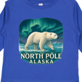 thumbnail image 4 of Inktastic North Pole Alaska Polar Bear Aurora Boys or Girls Long Sleeve Toddler T-Shirt, 4 of 5