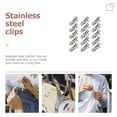 thumbnail image 3 of OHOIOLLA Clothespins 55Pcs Stainless Steel Silver Clothes Hanging Non Slip, 3 of 6