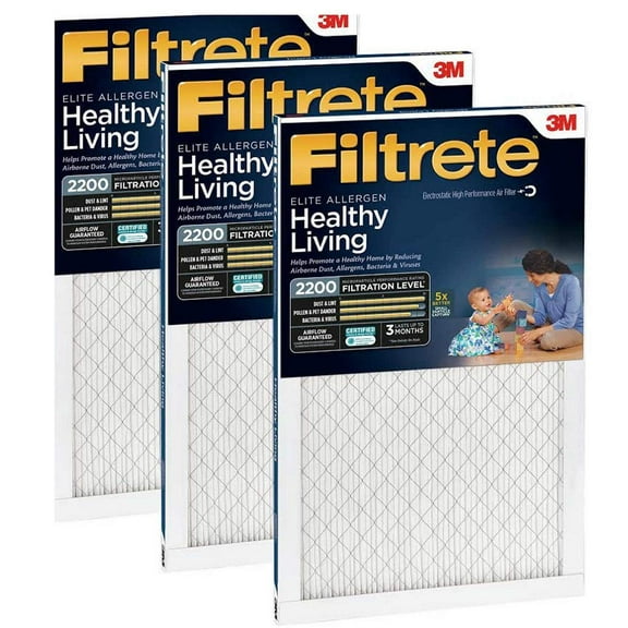 3M Filtrete Premium Allergen & Home Pollutants Reduction Filter  16x20x1 3 Pack