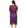 thumbnail image 4 of Bimba Womens Designer Printed Caftan With Pom-Pom Beach Covery Up Chic Kaftan Dress, 4 of 7