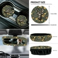 thumbnail image 6 of Renewold Deer Camo Hunting Forest 12 PCS Front Car Seat Cover Full Set, with Steering Wheel Cover Seat Belt Pad Armrest Box Mat Trash Bin Rear View Mirror Cover Cup Holders Keychain Air Vent Pouch, 6 of 7